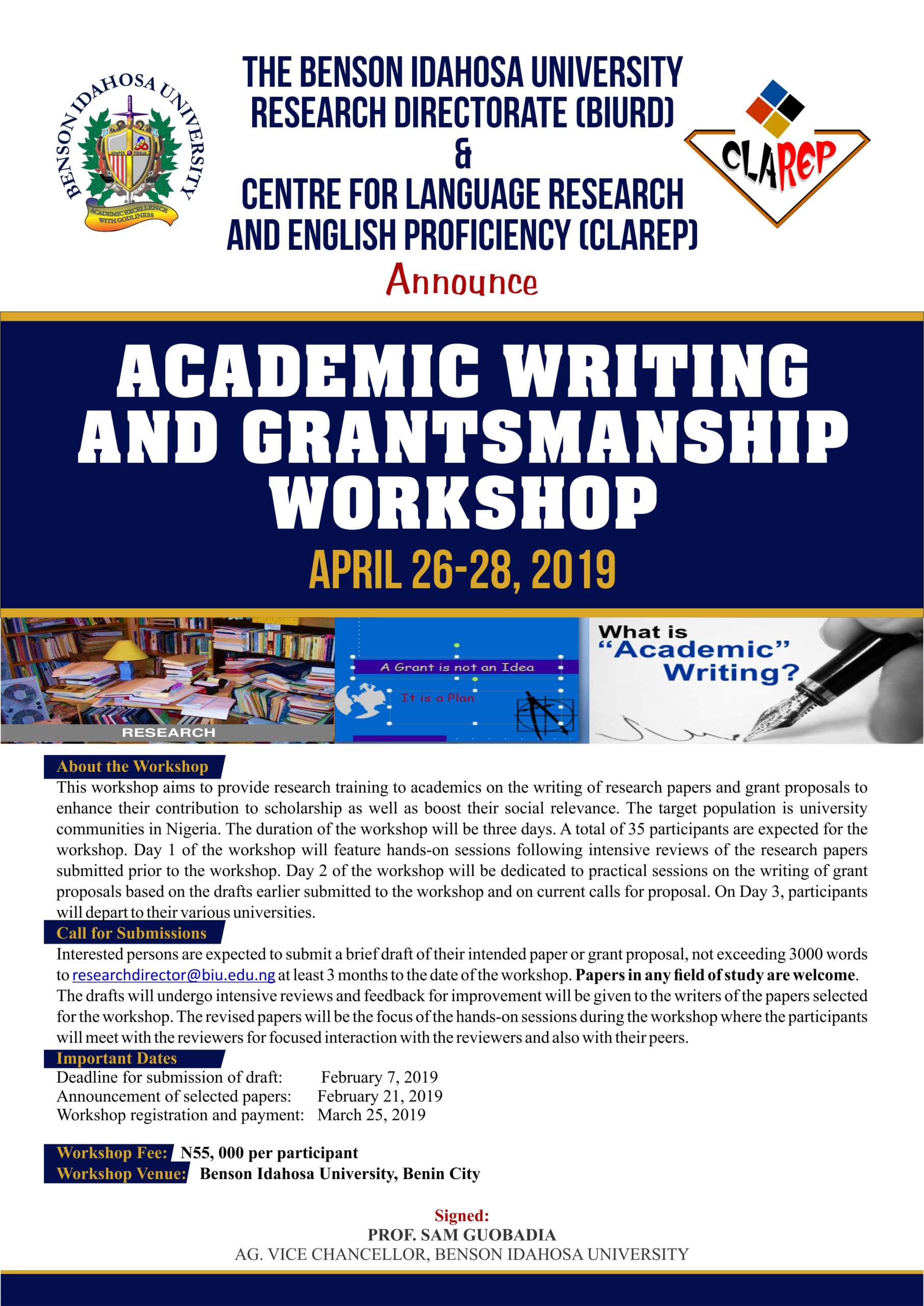 Academic Writing Workshop_2019 Academic Writing Workshop_2019